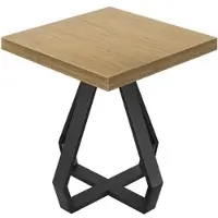 GGM Möbel KD | Bistro Tisch | B:T 80 x 80 cm | H 78 cm | Eiche | Gestell: Schwarz