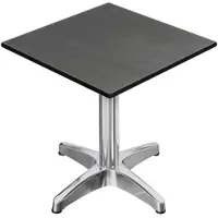 GGM Möbel CPBL | HPL Bistro Tisch | B:T:H 60 x 60 x 78 cm | Anthrazit / Aluminium | Klappbar + Zusatzgewicht | Quadratisch