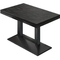 GGM Möbel MPA | Bistro Massiv Tisch | Rechteckig | 120 x 70 x 81 cm | Wenge Schwarz / Schwarz