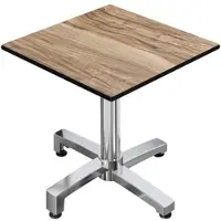GGM Möbel CPBC | HPL Bistro Tisch | B:T:H 70 x 70 x 78 cm | Sheesham / Aluminium | Zusatzgewicht | Quadratisch