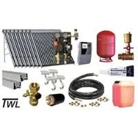 TWL Technologie Solaranlage mit 8 x Röhrenkollektoren TWL EtaSunPro30 VRK30