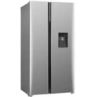 Respekta Side by Side Kühlschrank Gefrierkombi Wasserspender Inox Look 178 cm