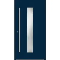 Haustuerenland.de Aluminium Haustür nach Maß "MAJA" 90 mm RC2 Stahlblau RAL 5011 innen öffnend DIN links