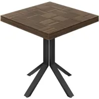 GGM Möbel CE | Bistro Tisch | B:T 80 x 80 cm | H 78 cm | Walnuß | Gestell: Schwarz