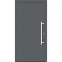 Haustuerenland.de Haustür mit Fingerprint "GESA" 79 mm RC2 Basaltgrau RAL 7012 beidseitig innen öffnend DIN rechts