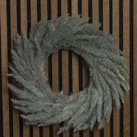 Werner Dekokranz Pampasgras grau/natur – Kranz 45x45 cm