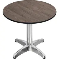 GGM Möbel CPBL | HPL Bistro Tisch | Ø:H 70 x 78 cm | Wenge / Aluminium | Klappbar + Zusatzgewicht | Rund