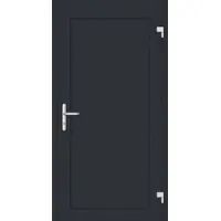 Haustuerenland.de Aluminium Nebeneingangstür "DIANA-G" 69 mm Anthrazit RAL 7016 beidseitig außen öffnend DIN rechts