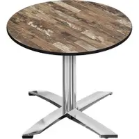 GGM Möbel CPTG | Bistro Tisch | Ø:H 70 x 76 cm | Vintage Old / Aluminium | Klappbar/ Zusatzgewicht