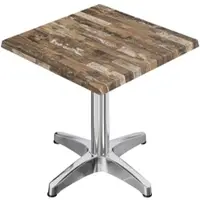 GGM Möbel WBC | Bistro Außen Tisch | B:T:H 60 x 60 x 80,5 cm | Vintage Old / Aluminium | Quadratisch