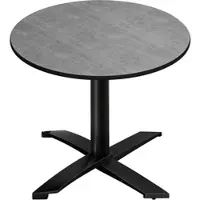 GGM Möbel CPTG | Bistro Tisch | Ø:H 60 x 76 cm | Beton / Aluminium Schwarz | Klappbar/ Zusatzgewicht