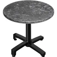 GGM Möbel WBO | Bistro Außen Tisch | Ø:H 60 x 78,5 cm | Felsen / Schwarz | Rund | Klappbar + Zusatzgewicht