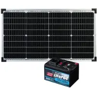 Revolt 230-V-Powerstation & Solarkonverter, LiFePO4, 111 Wh, 60-W-Solarpanel