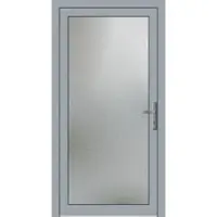 Haustuerenland.de PREMIUM Aluminium Nebeneingangstür "EMILY-Q" 59 mm Fenstergrau RAL 7040 beidseitig innen öffnend DIN rechts