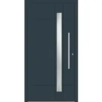 Haustuerenland.de Aluminium Haustür RC2 "ANDREA" 78 mm Anthrazit RAL 7016 beidseitig innen öffnend DIN rechts