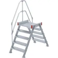 Euroline 512 Überstieg 60° 800mm Stufenbreite 2x5 Stufen Alu gerieft
