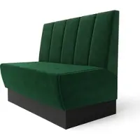 GGM Möbel Meyer S | Gastrobank | B:H 180 x 100 cm | Dunkel Grün | Gestreift Doppelnaht | Samt