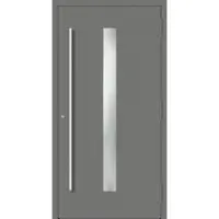 Haustuerenland.de Aluminium Haustür "AURORA" 90 mm RC2 Graualuminium RAL 9007 beidseitig außen öffnend DIN rechts