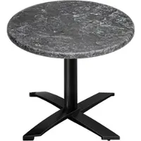 GGM Möbel WTG | Bistro Außen Tisch | Ø:H 60 x 75,5 cm | Felsen / Schwarz | Rund | Klappbar + Zusatzgewicht