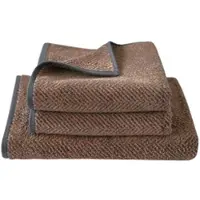 Dyckhoff Frottierserie Golden Shades 'Herringbone' Terracotta - Orange (Größe: Duschtuch 70 x 140 cm)