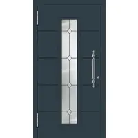 Haustuerenland.de Aluminium Landhaustür "GRETA" 78 mm RC2 Anthrazit RAL 7016 außen öffnend DIN links