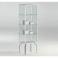 JTI-Vitrine Sammlervitrine Glasvitrine Weiß abschließbar JT-A5117P