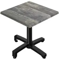 GGM Möbel WBO | Bistro Außen Tisch | B:T:H 70 x 70 x 78,5 cm | Rustikal Kiefer / Schwarz | Quadratisch