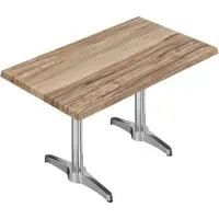 GGM Möbel WBC | Bistro Außen Tisch | B: T: H: 120 x 70 x 80,5 cm | Sheesham / Aluminium | Rechteckig | Verbinder