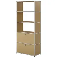 USM United Soft USM Haller Regal, mit zwei Klapptüren Beige