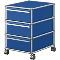 USM United Soft USM Haller Rollcontainer, mit drei Schubladen Enzianblau