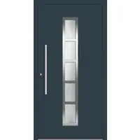 Haustuerenland.de Aluminium Haustür RC2 "LOTTE" 78 mm Anthrazit RAL 7016 beidseitig innen öffnend DIN links