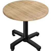 GGM Möbel WBO | Bistro Außen Tisch | Ø:H 70 x 78,5 cm | Eiche / Schwarz | Rund