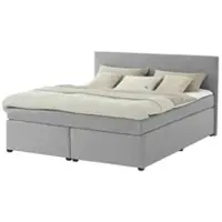 Möbel Kraft Boxspringbett mit Matratze und Topper H3 Duke , grau , Maße (cm): B: 187 H: 104