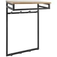 Feeling4Home Garderobe Flidna Akazie massiv, Industrial Design mit Hutablage und 8 Haken, natur