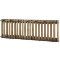 Feeling4Home Garderobe Tamil Mangoholz massiv, modernes Latten-Design, braun, 13 Haken, Wandmontage