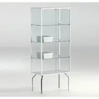 JTI-Vitrine Design Glasvitrine 170 cm hoch Weiß JT-A7117P