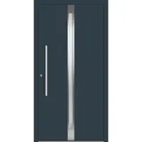 Haustuerenland.de Aluminium Haustür RC2 "COSIMA" 78 mm Anthrazit RAL 7016 innen öffnend DIN links