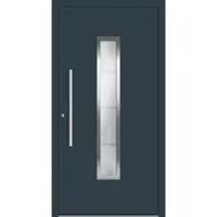 Haustuerenland.de Aluminium Haustür "ELENORA" 78 mm RC2 Anthrazit RAL 7016 innen öffnend DIN links
