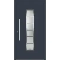 Haustuerenland.de SCHÜCO Aluminium Haustür "GRACE" ADS 75.SI RC2 Anthrazit RAL 7016 innen öffnend DIN links