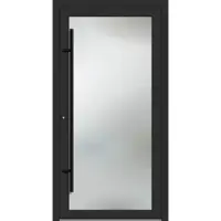 Haustuerenland.de PREMIUM Aluminium-Glas Haustür "AMY" 90 mm BLACKLINE flächenbündig Anthrazit Eisenglimmer DB 703 beidseitig innen öffnend DIN links