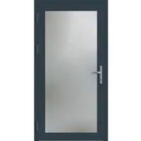 Haustuerenland.de PREMIUM Aluminium Nebeneingangstür "EMILY-Q" 59 mm Anthrazit RAL 7016 beidseitig außen öffnend DIN links