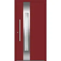 Haustuerenland.de Aluminium Haustür RC2 "ABIGALE" 78 mm Purpurrot RAL 3004 beidseitig innen öffnend DIN links