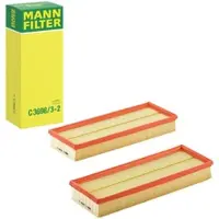 MANN-FILTER 4x Luftfilter C 3698/3-2 für Mercedes-Benz Puch S