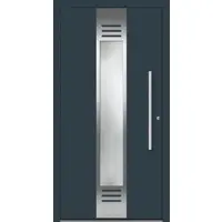 Haustuerenland.de Aluminium Haustür "NINA" 60 mm RC2 flügelüberdeckend Anthrazit RAL 7016 beidseitig innen öffnend DIN rechts