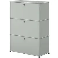 USM United Soft USM Haller Highboard, mit 3 Klapptüren Lichtgrau