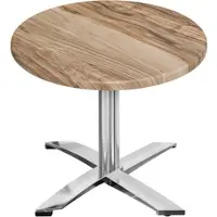 GGM Möbel WTG | Bistro Außen Tisch | Ø:H 70 x 75,5 cm | Sheesham / Aluminium | Rund | Klappbar + Zusatzgewicht