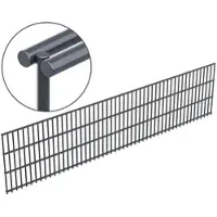 Voss.garden Doppelstabmattenzaun 8/6/8, 255x63cm - Gitterzaun, anthrazit