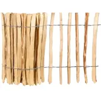 Voss.garden Staketenzaun 5 m x 60 cm, 3–4 cm Lattenabstand, Haselnuss, , 2-reihig auf Draht, hochwertiger Gartenzaun