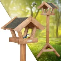 Voss.garden Vogelhaus Vinde mit Ständer, Bitumendach, braun, 117cm