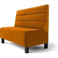 GGM Möbel Schmidt F | Gastrobank | B:H 140 x 100 cm | Orange | Horizontal Gestreift | Samt